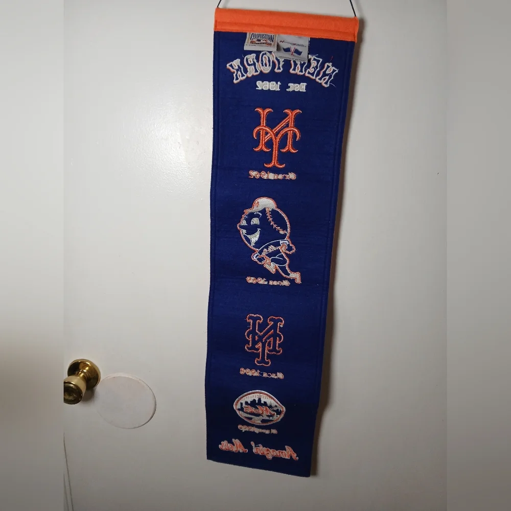 Winning Streak Sports Cooperstown Collection New York‎ Mets Wool Felt Banner MLB